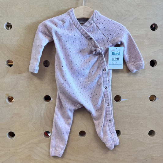 Pink Pointelle Snap Romper