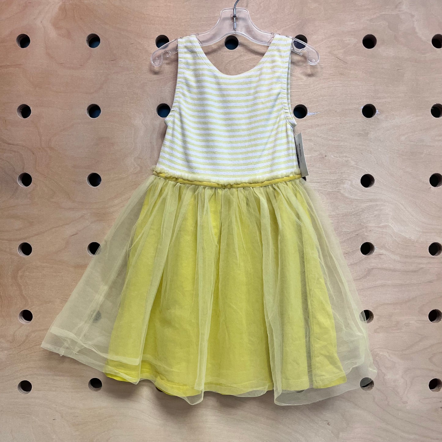 Yellow Striped Tulle Dress