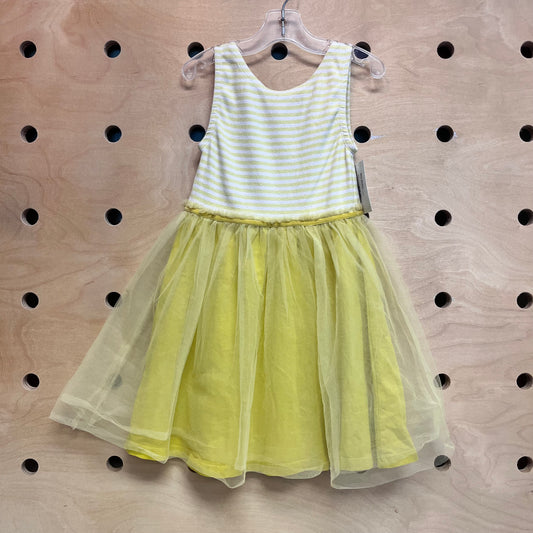Yellow Striped Tulle Dress