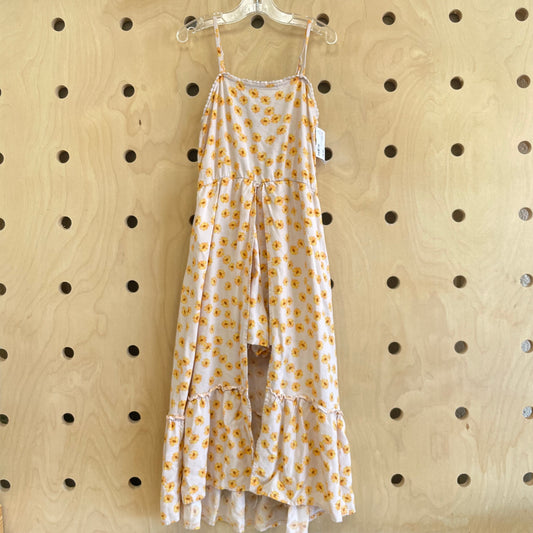Peach Flower Dress Romper