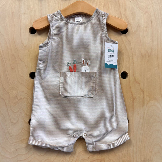 Striped Bunny Pocket Romper