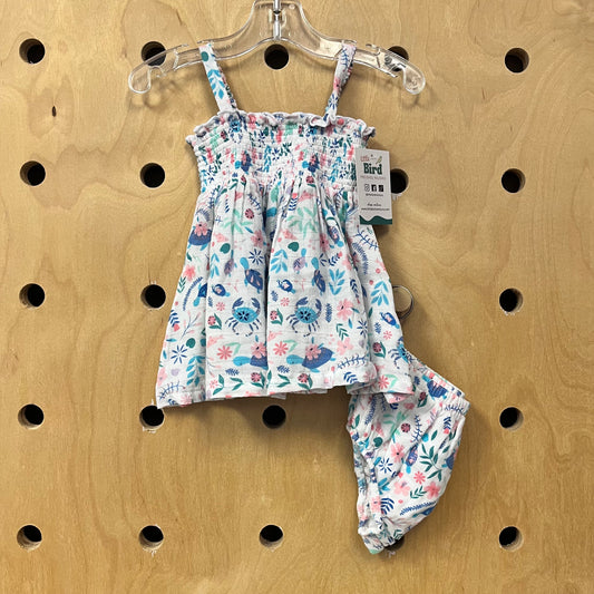 Smocked Sea Trutle Gauze Outfit NEW!