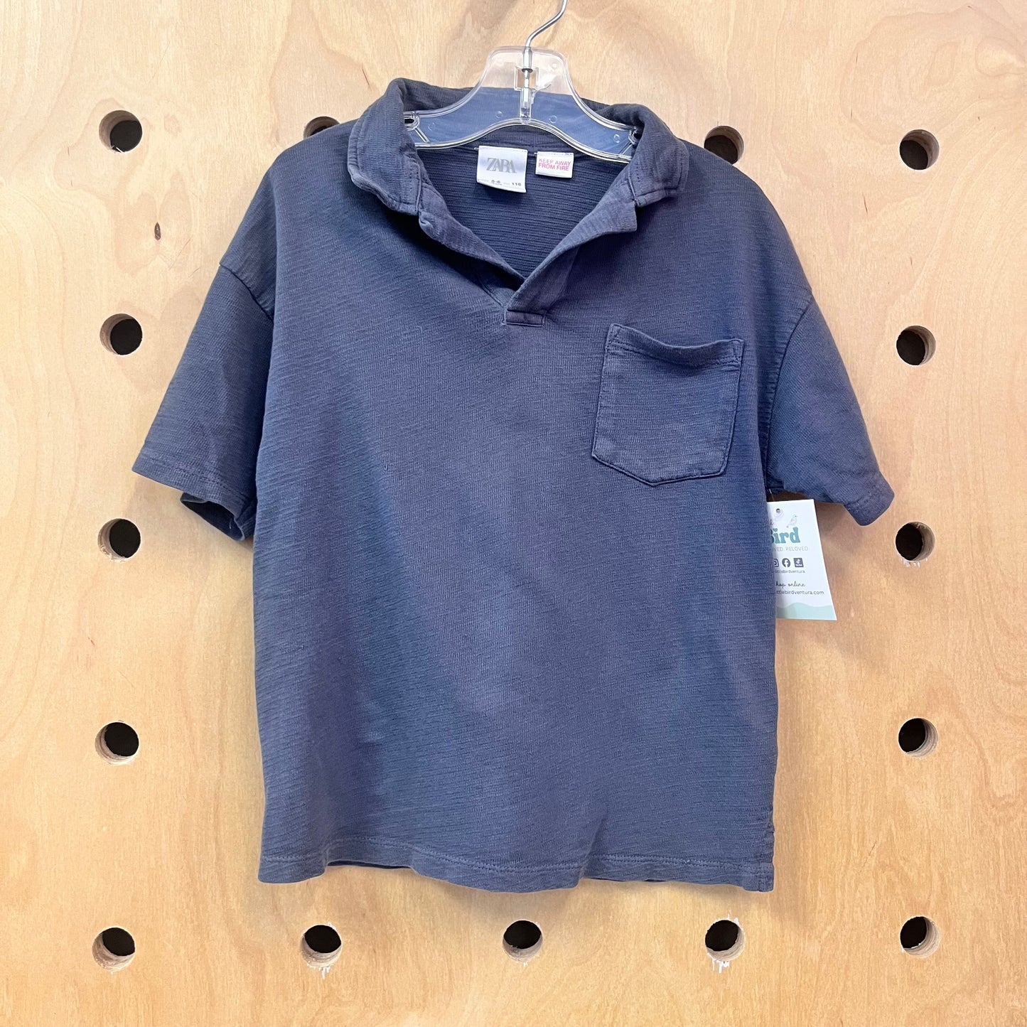 Grey Collared Pocket Tee