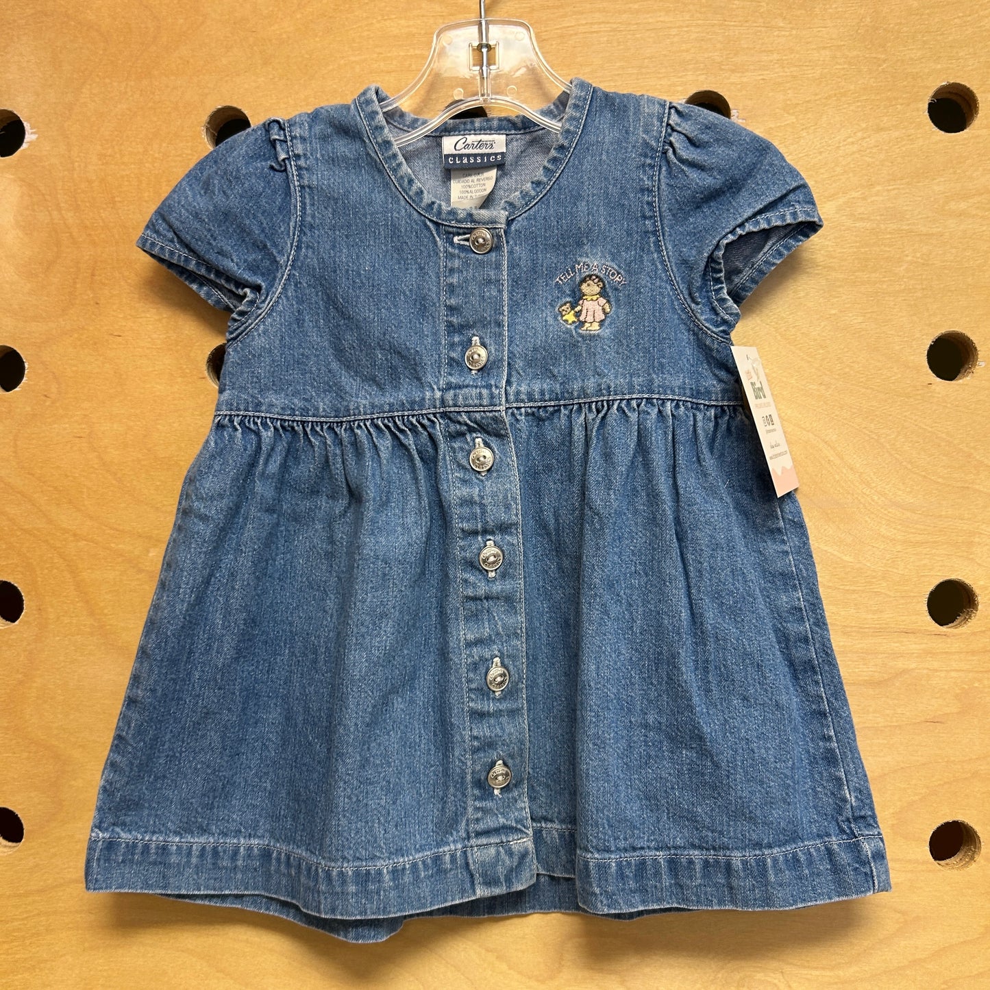 Carters Tell Me A Storry Denim Bear Dress