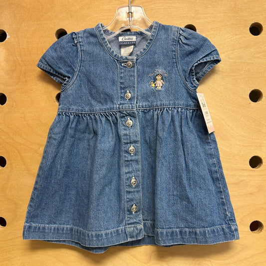 Carters Tell Me A Storry Denim Bear Dress