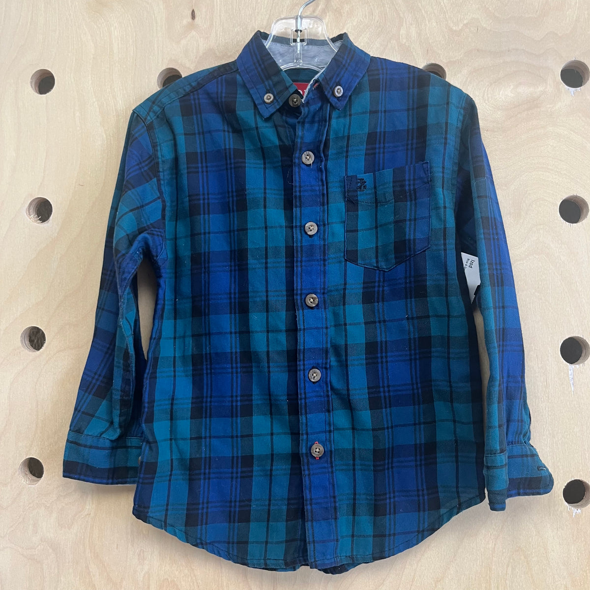 Blue & Green Plaid Button Up Shirt