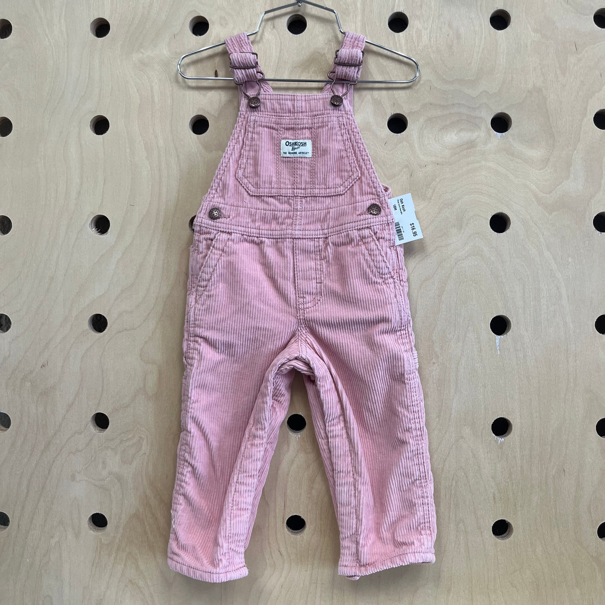 Pink Cord Overalls