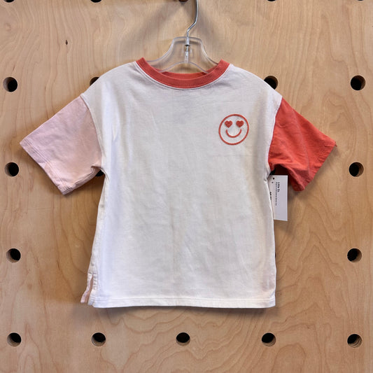 Organic Embroidered Smile Tee