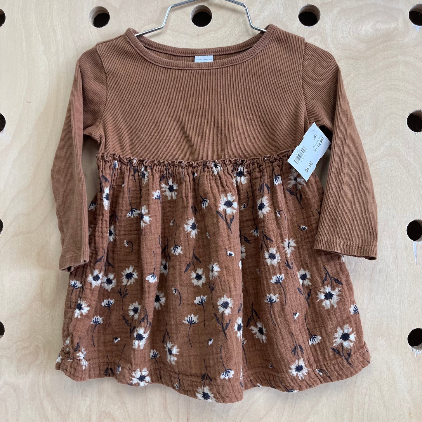 Brown Floral Dress