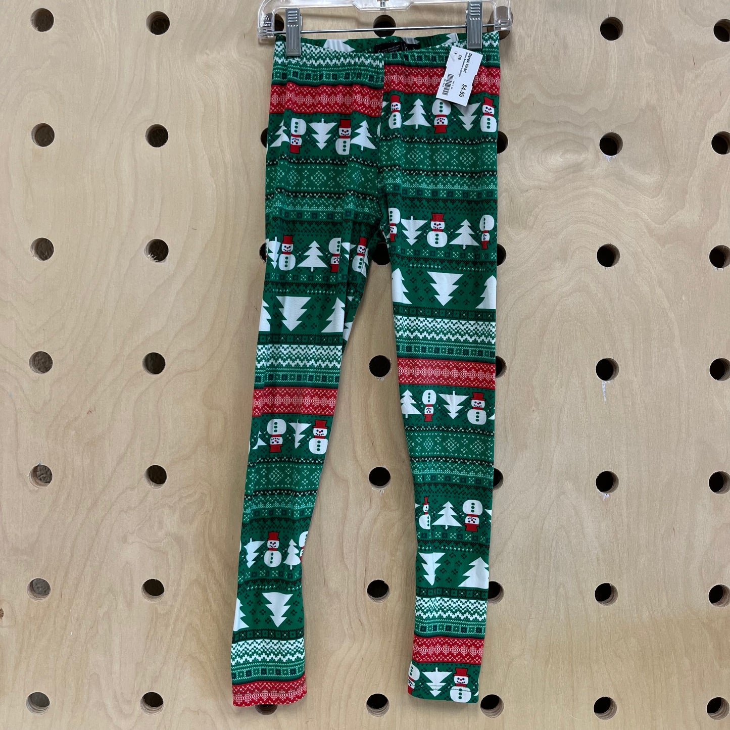 Green Snowman Leggings