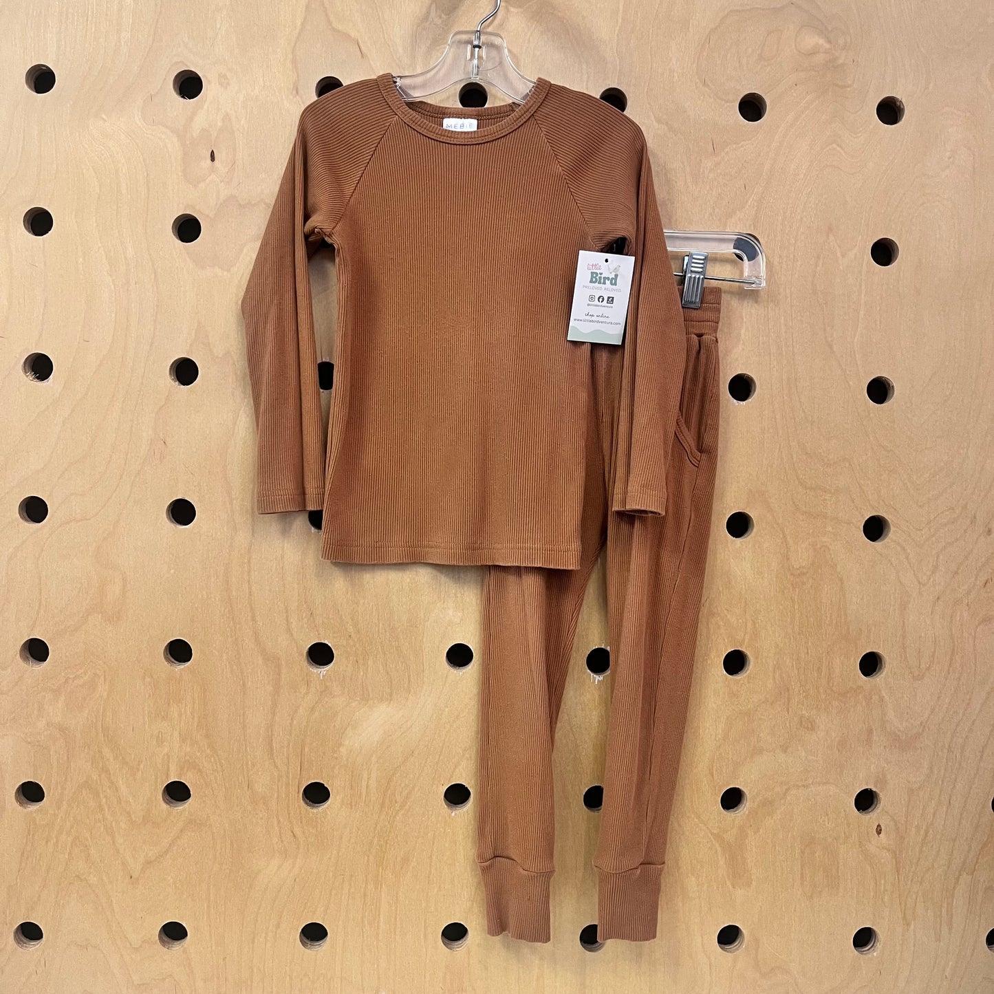 Brown Ribbed Cotton Outfit