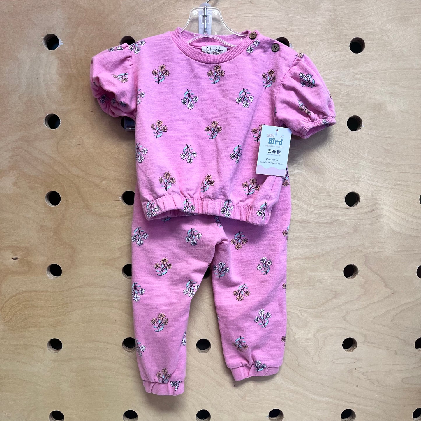 Pink Floral Joggers Outfit