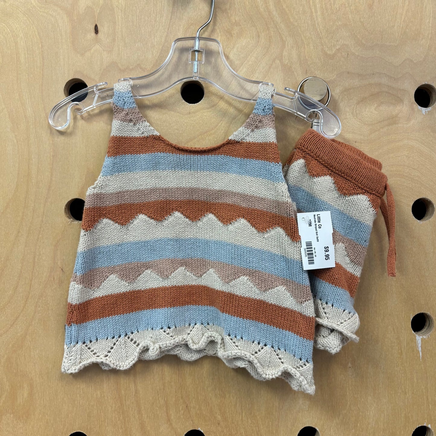 Neutrals Striped Knit Outfit