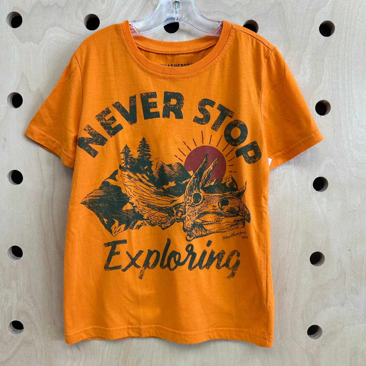 Orange Never Stop Exploring Tee