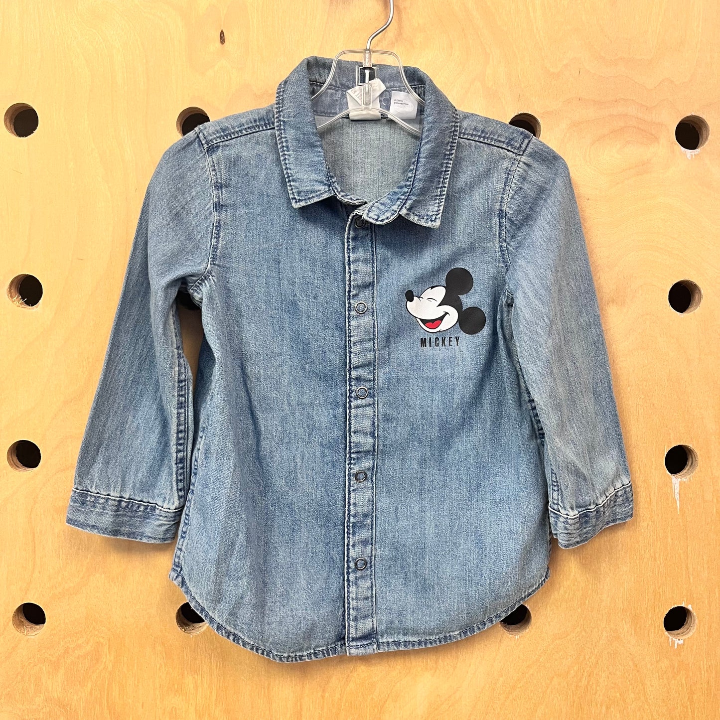 Denim Mickey Snap Shirt