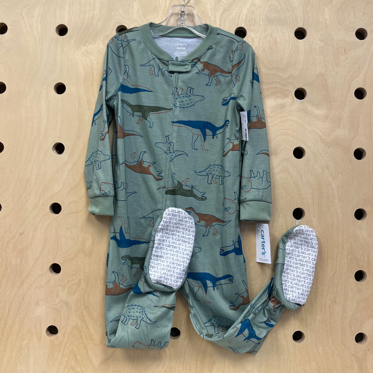 Green Dino Footie Pajamas NEW!!