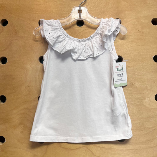 White Eyelet Tank