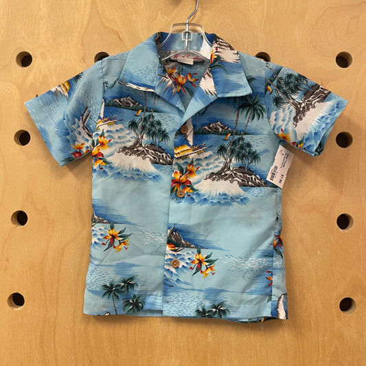 Silky Hawaiian Button Up