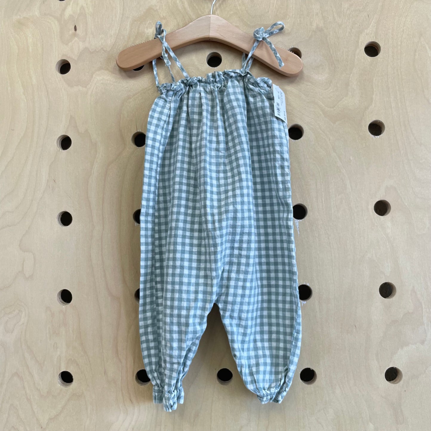 Seafoam Gingham Romper