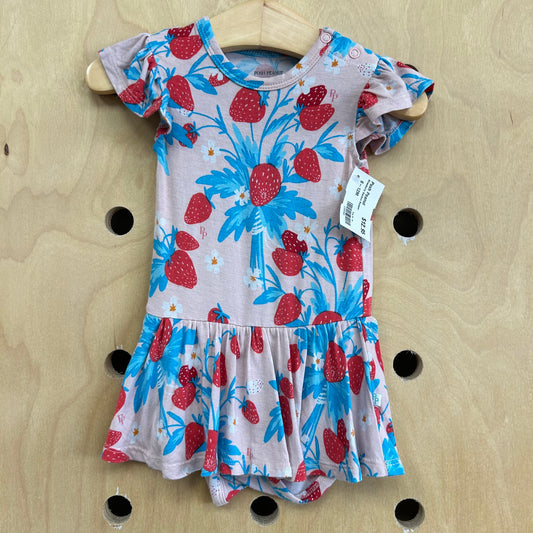 Strawberry Bamboo Romper