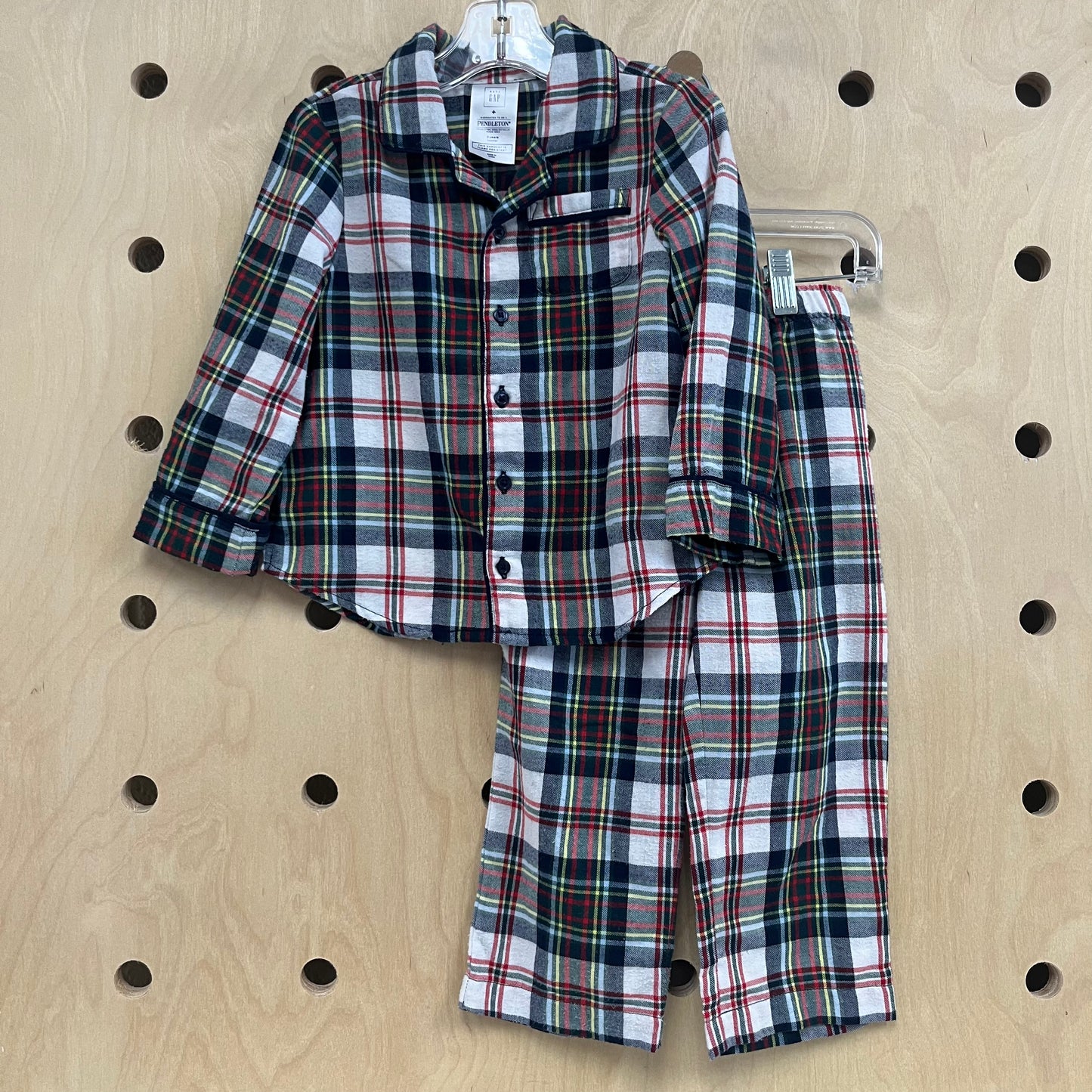 Navy Plaid Holiday Pajamas