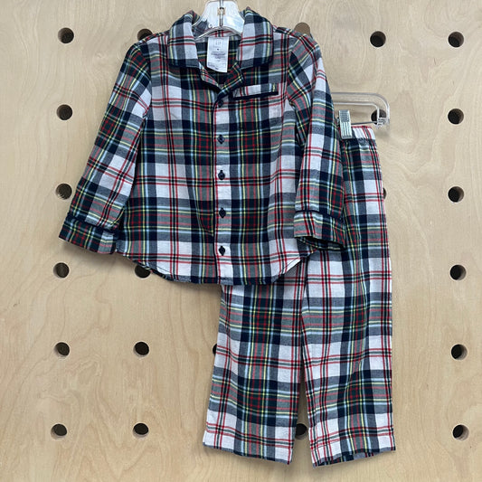 Navy Plaid Holiday Pajamas