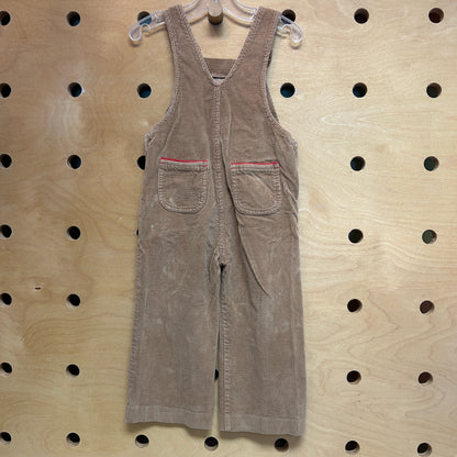 Popsicle Tan Cord Overalls