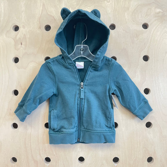 Green Zip Hoodie
