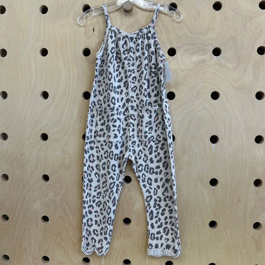 Animal Print Thermal Romper