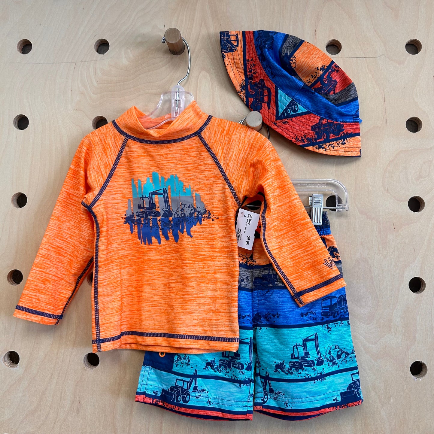 Orange & Blue 3pc. Swim Set