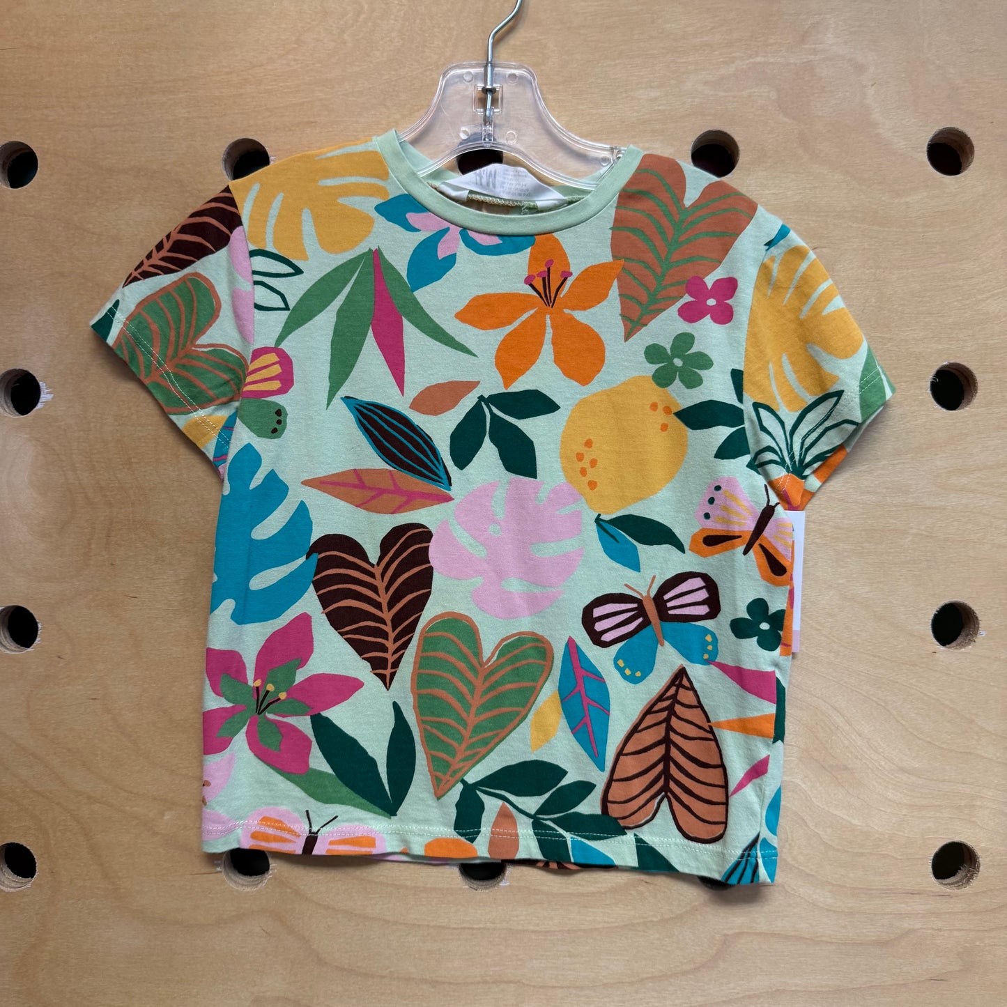 Green Floral Leaves Tee