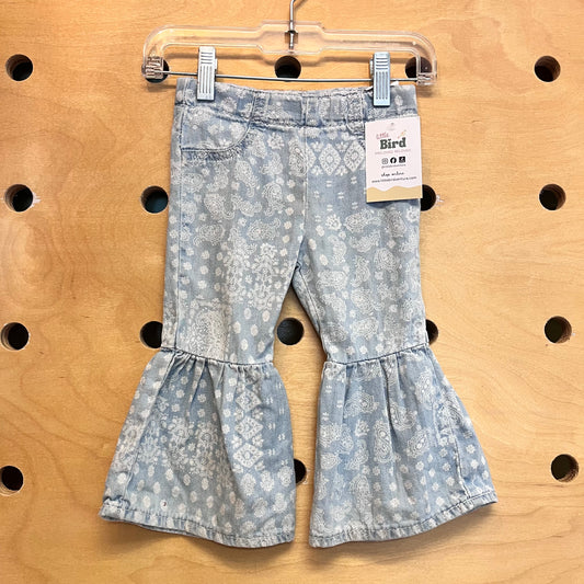 Bandana Print Chambray Bell Bottoms