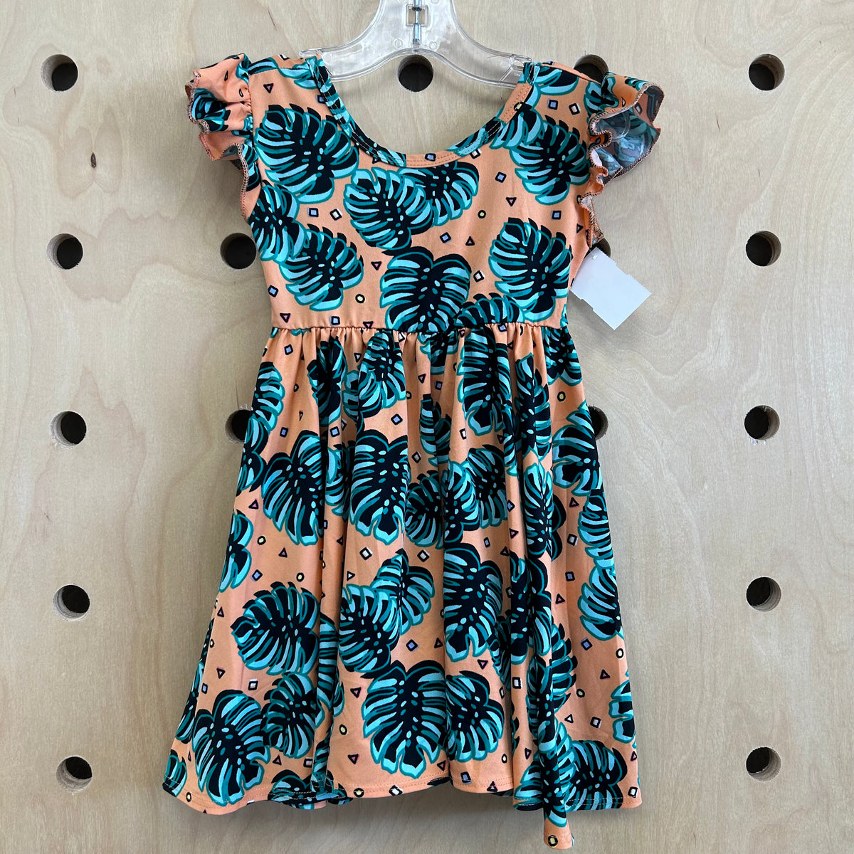 Peach Tropical Leaf Fress
