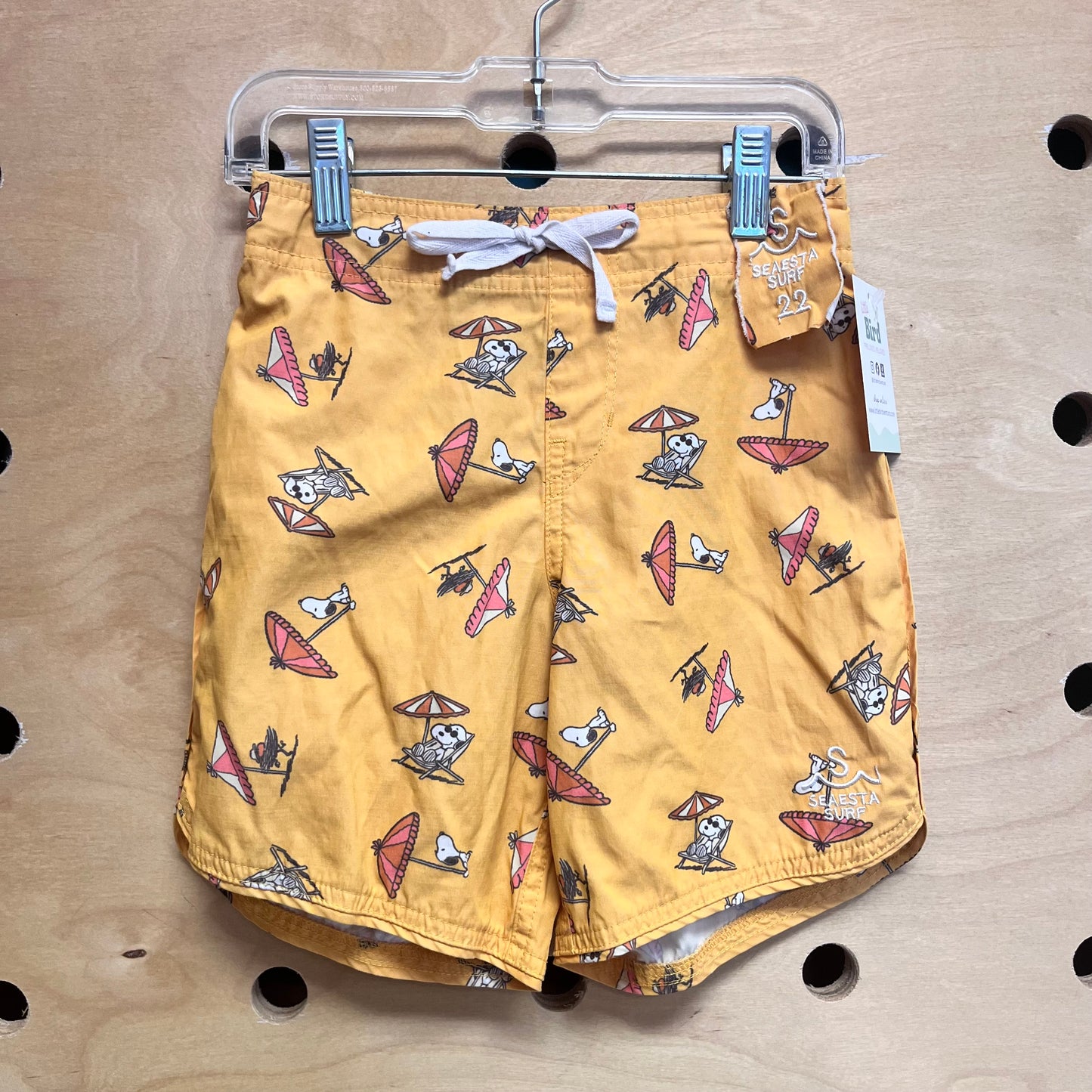 Yellow Snoopy Board Shorts