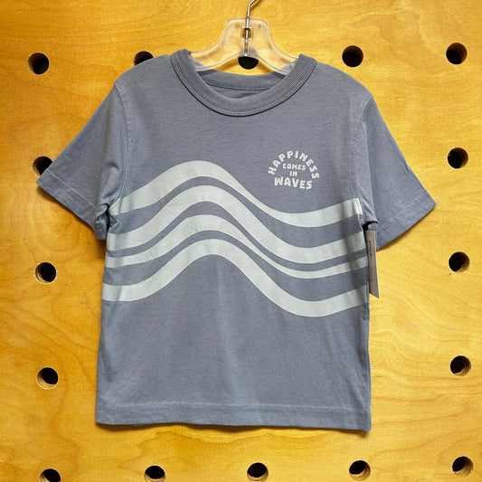 Blue 'Happiness Comes In Waves' Tee