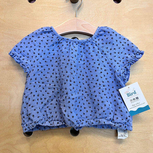 Purple/Black Floral Gauze Shirt
