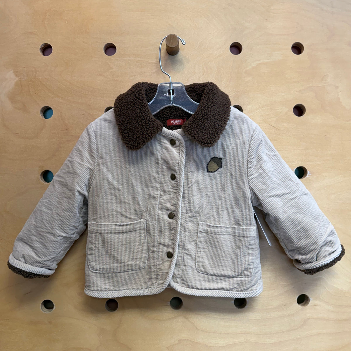 Tan/Brown Squirrel Sherpa Lined Jacket