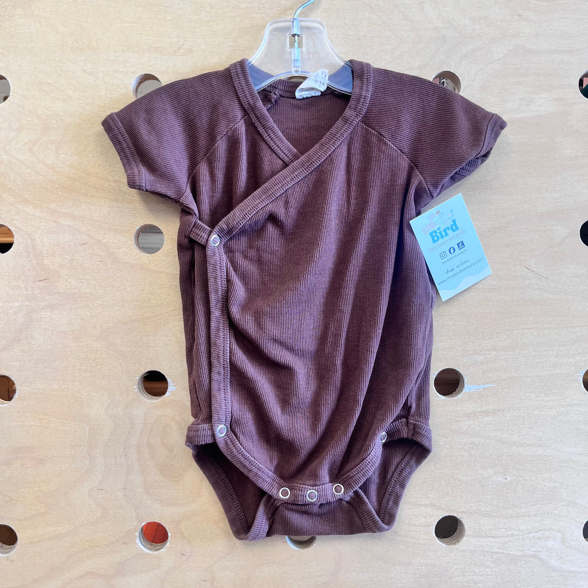 Organic Brown Crossover Bodysuit