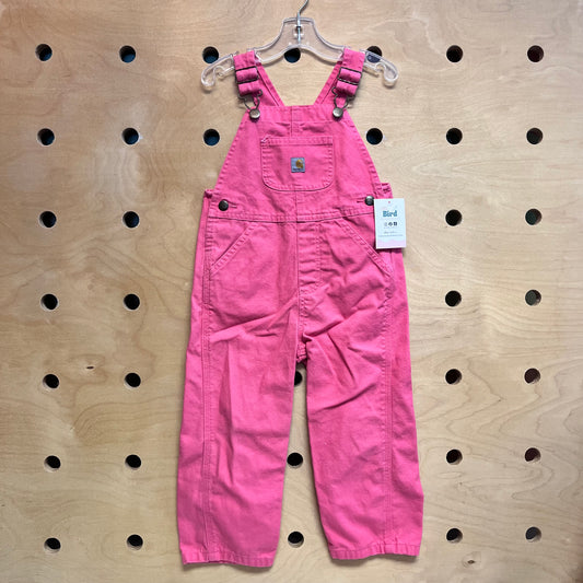 Pink Canvas Overalls
