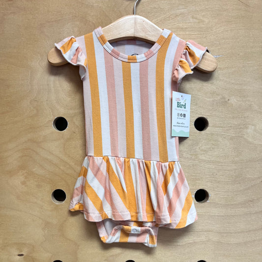 Pink/Orange Striped Bamboo Dress