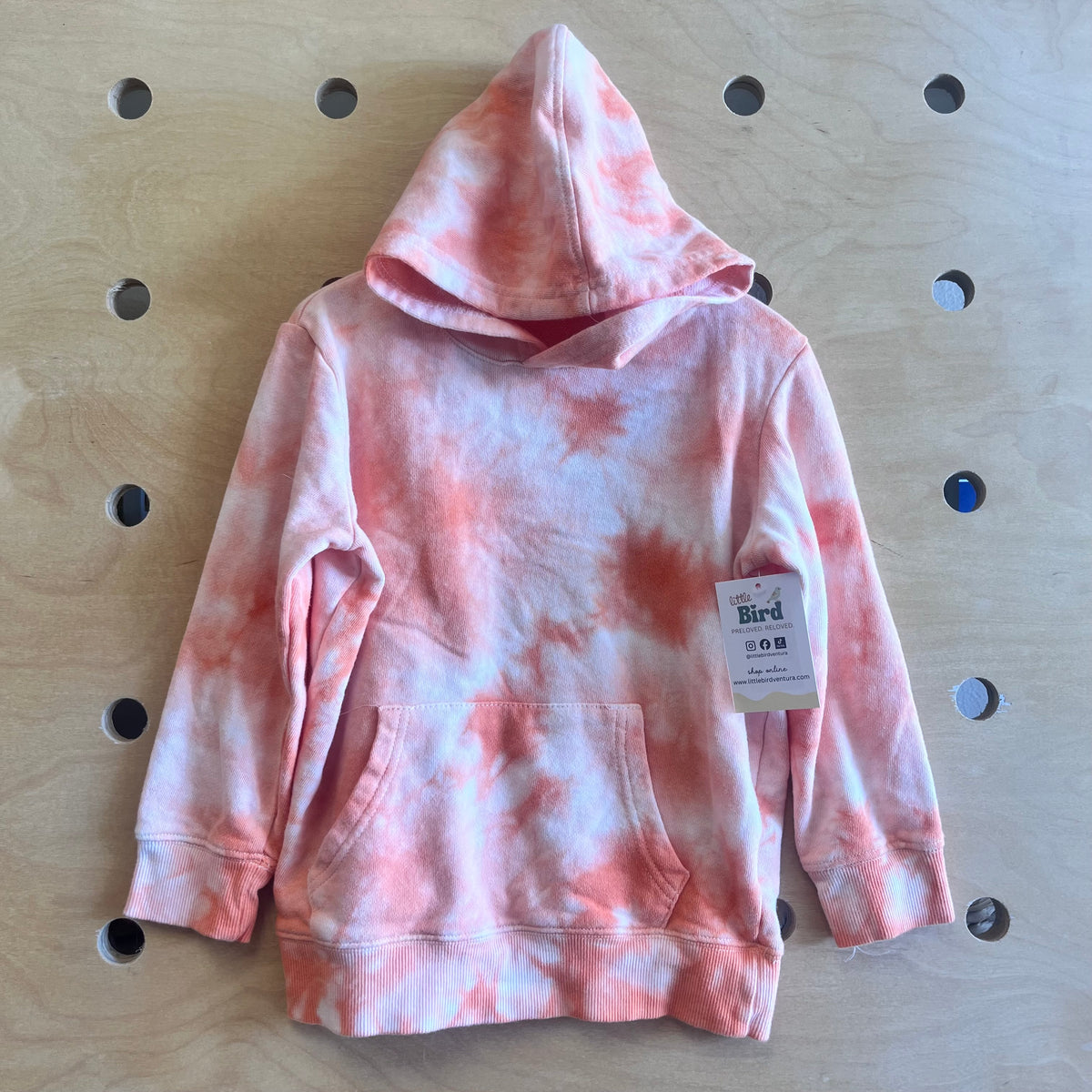 Orange Tie Dye Hoodie Pullover