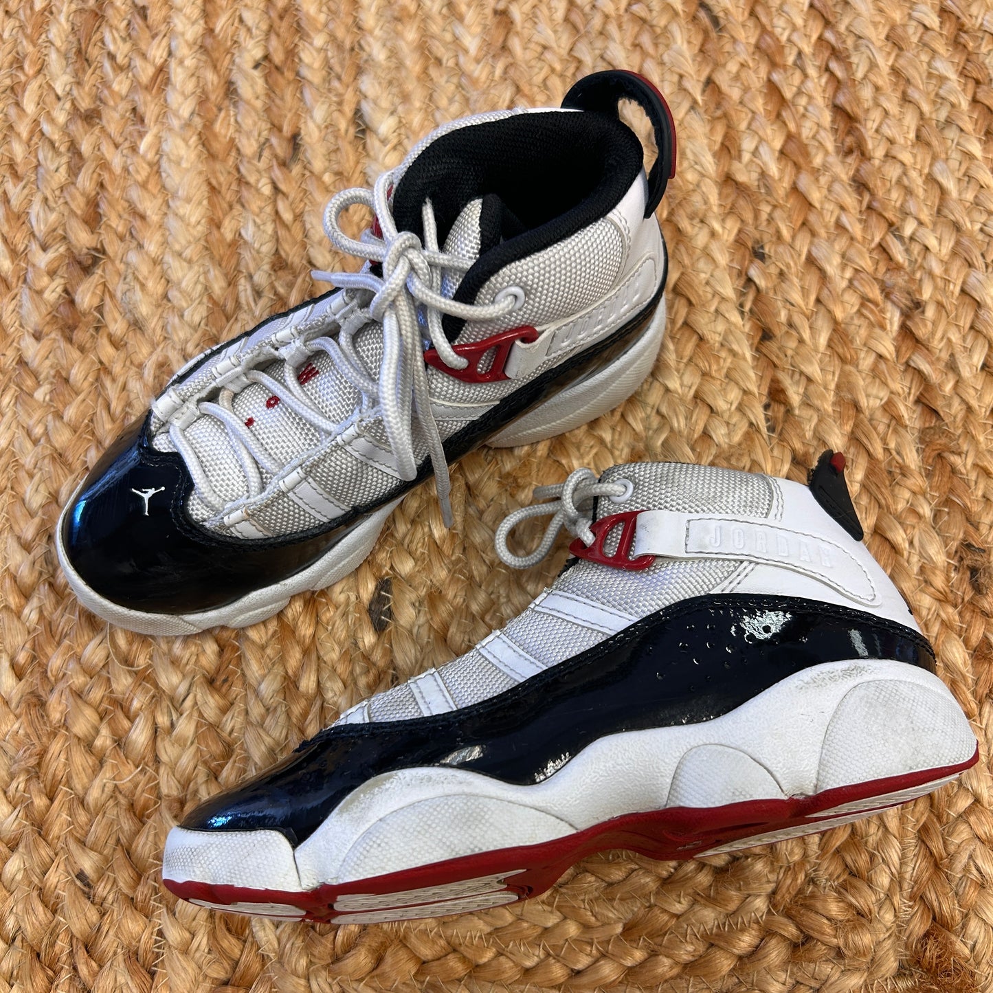 B & W Air Jordan 6 Shoes