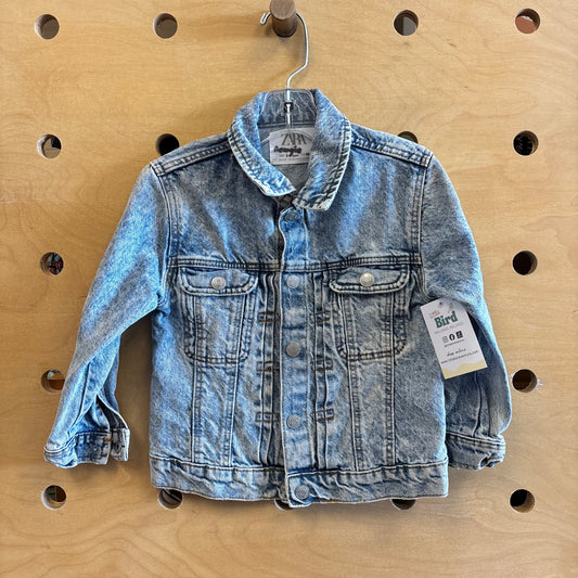 Light Wash Snap Denim Jacket