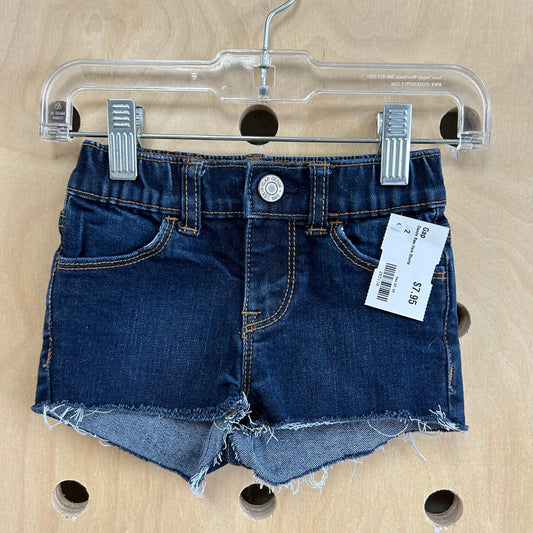 Denim Raw Hem Shorts