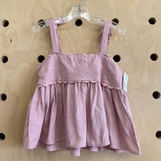 Blush Embroidered Tank New!