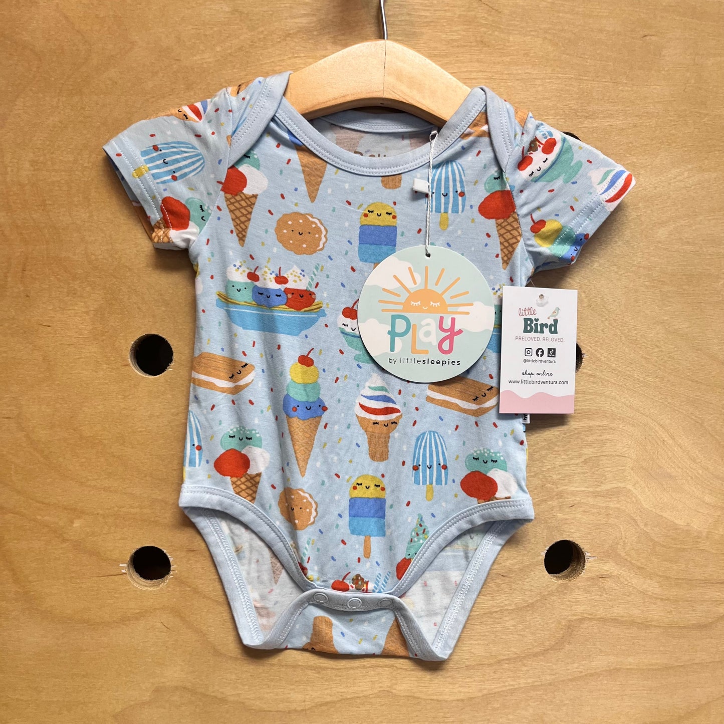 Blueberry Ice Cream Bamboo Bodysuit NEW!