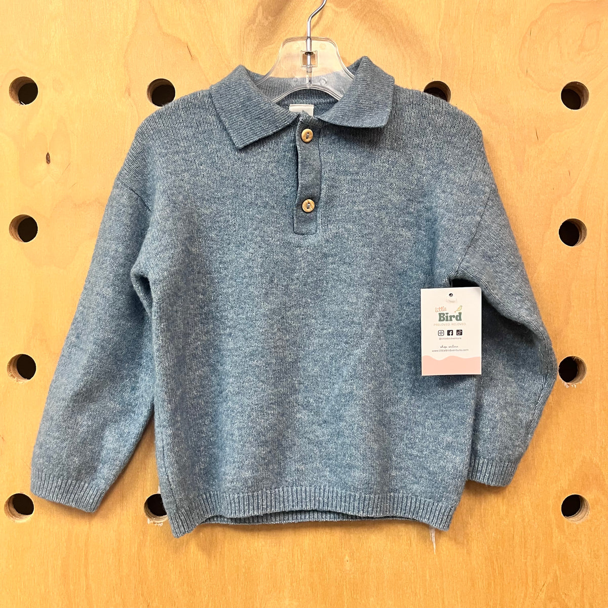 Blue Wool Blend Sweater