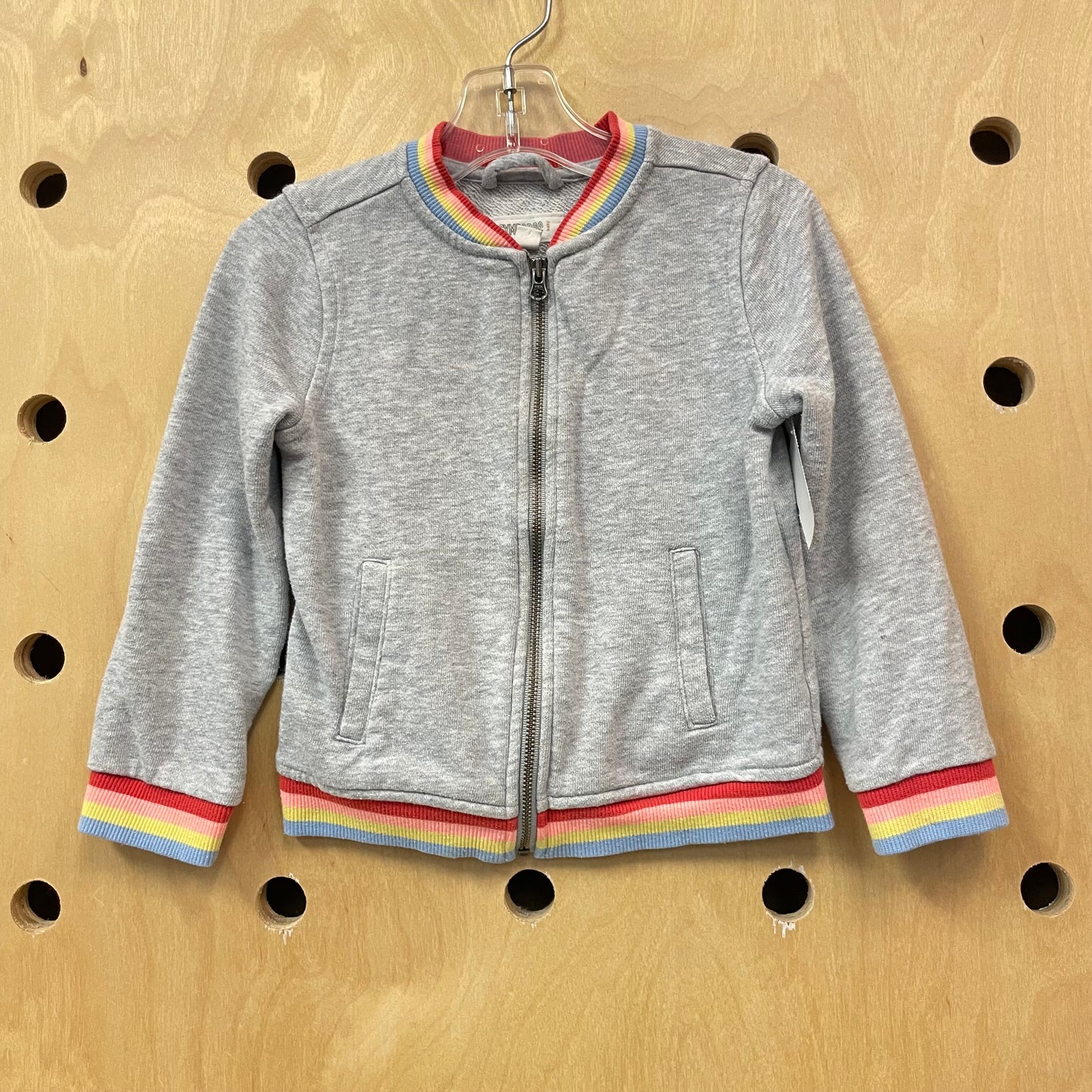 Rainbow Hem Zip Jacket