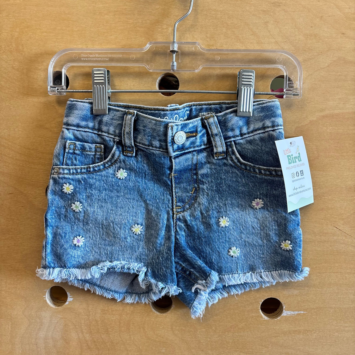 Embroider Floral Denim Shorts
