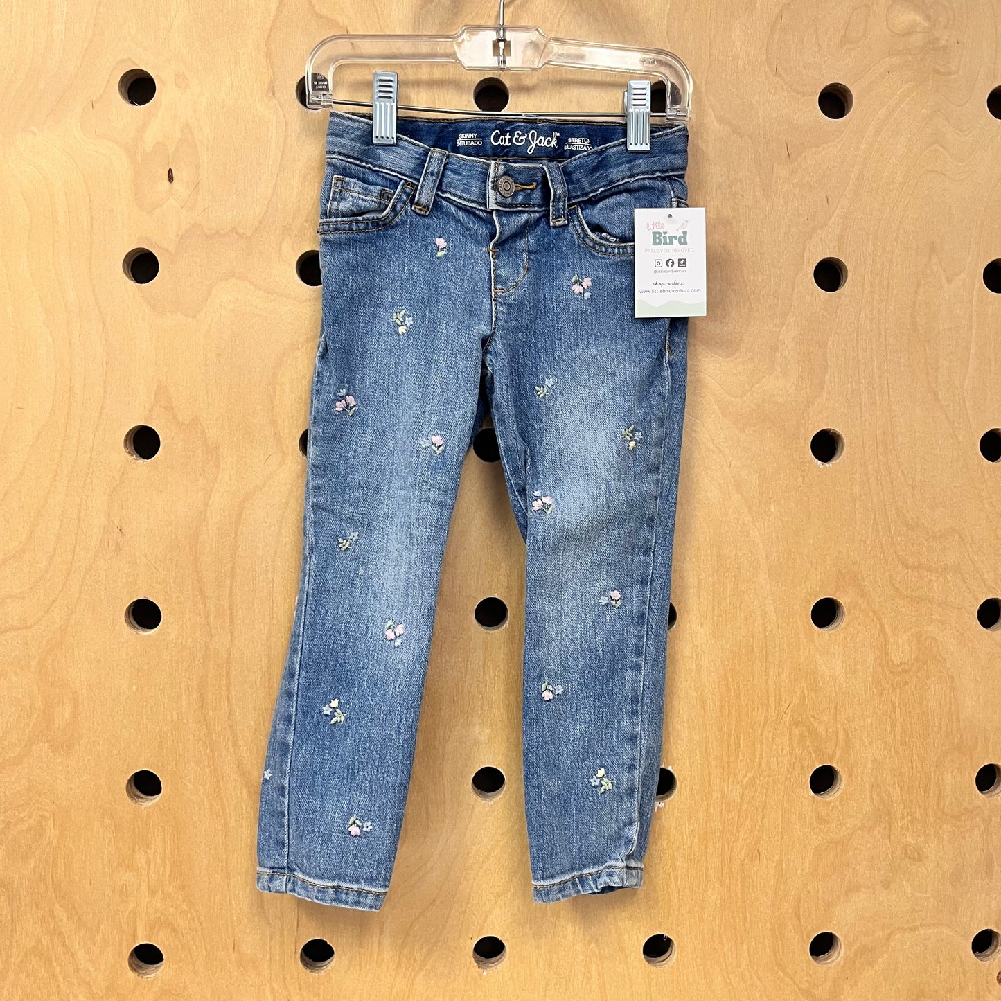 Embroidered Skinny Denim